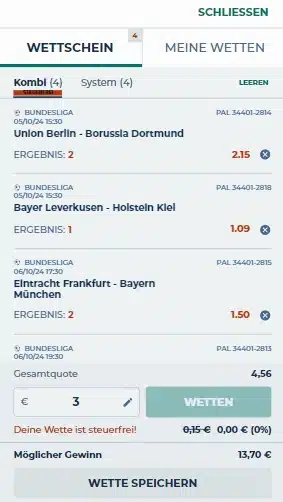 Happybet Wettschein