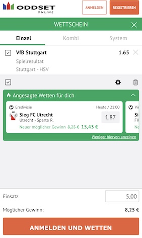 ODDSET Wettschein