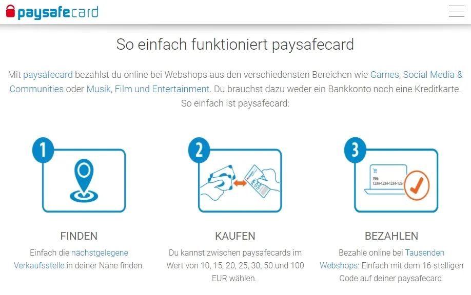 Paysafecard Anleitung
