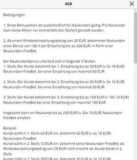 AdmiralBet Bonusbedingungen