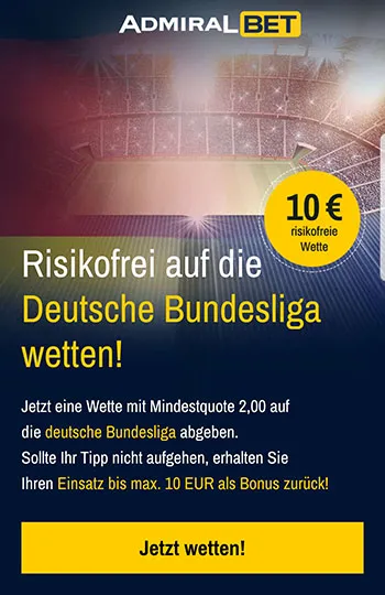 AdmiralBet Bundesliga risikofreie Wette