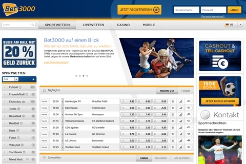 Fussball Wetten Anbieter Bet3000