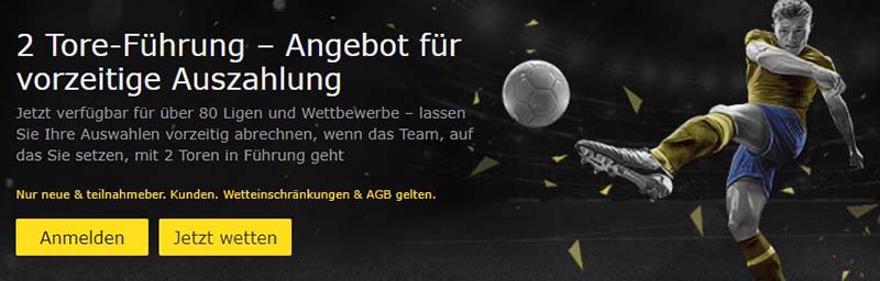 Bet365 2-Tore-Vorsprung Angebot