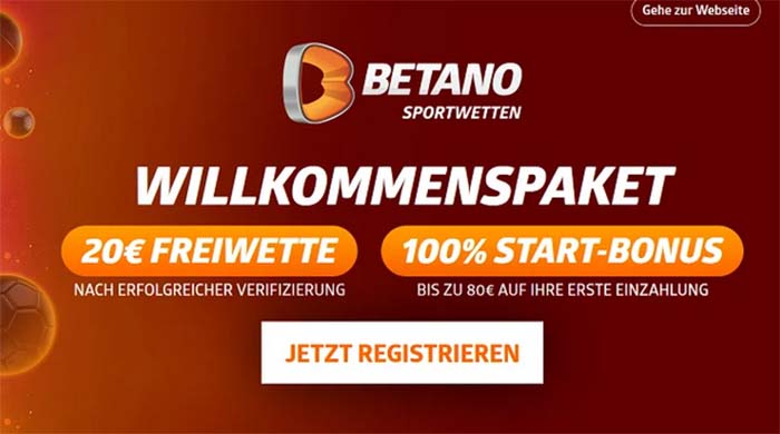 Betano 20€ Freiwette