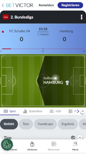 BetVictor Live-Wetten