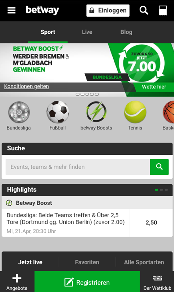 Betway mobile wetten