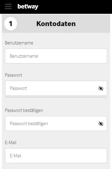 Betway Anmeldung