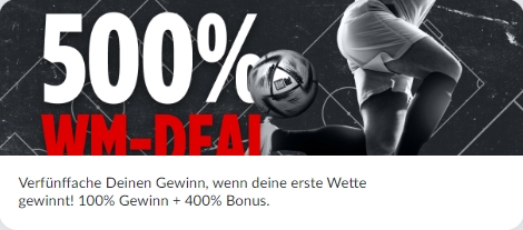 bildbet 500 % WM Bonus