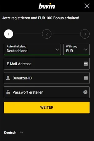 Bwin Sportwetten Anmeldung