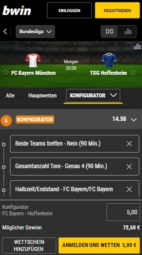 Bwin Konfigurator