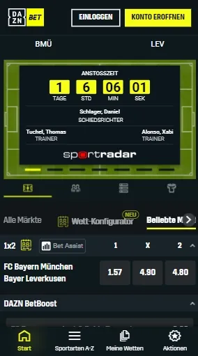 DAZN Bet Quoten