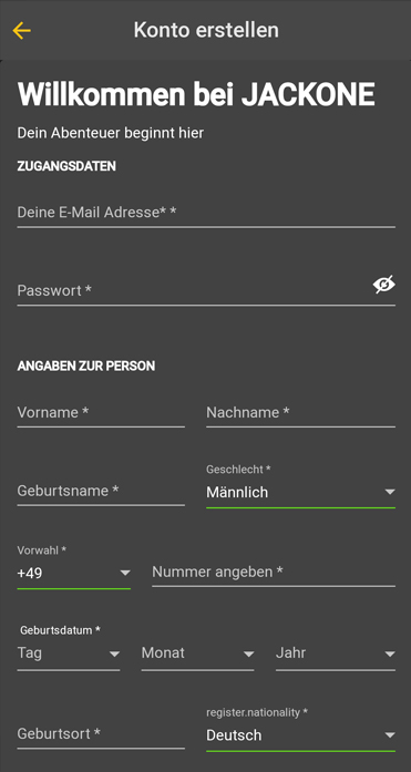 JACKONE Sportwetten Anmeldung