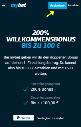 Mybet Registrierung