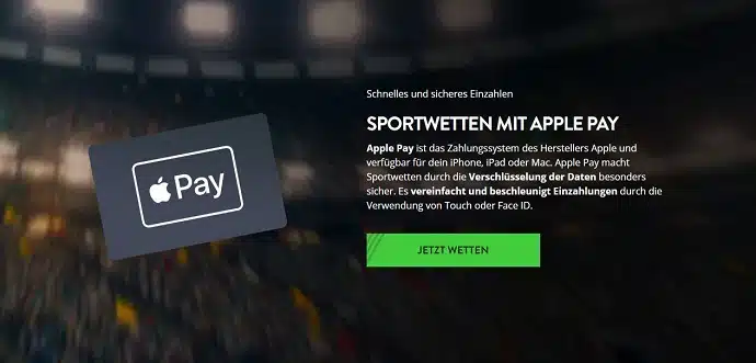 Apple Pay Sportwetten bei Neobet