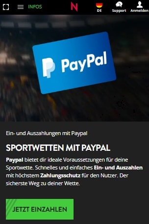 NEO.bet Auszahlungen PayPal