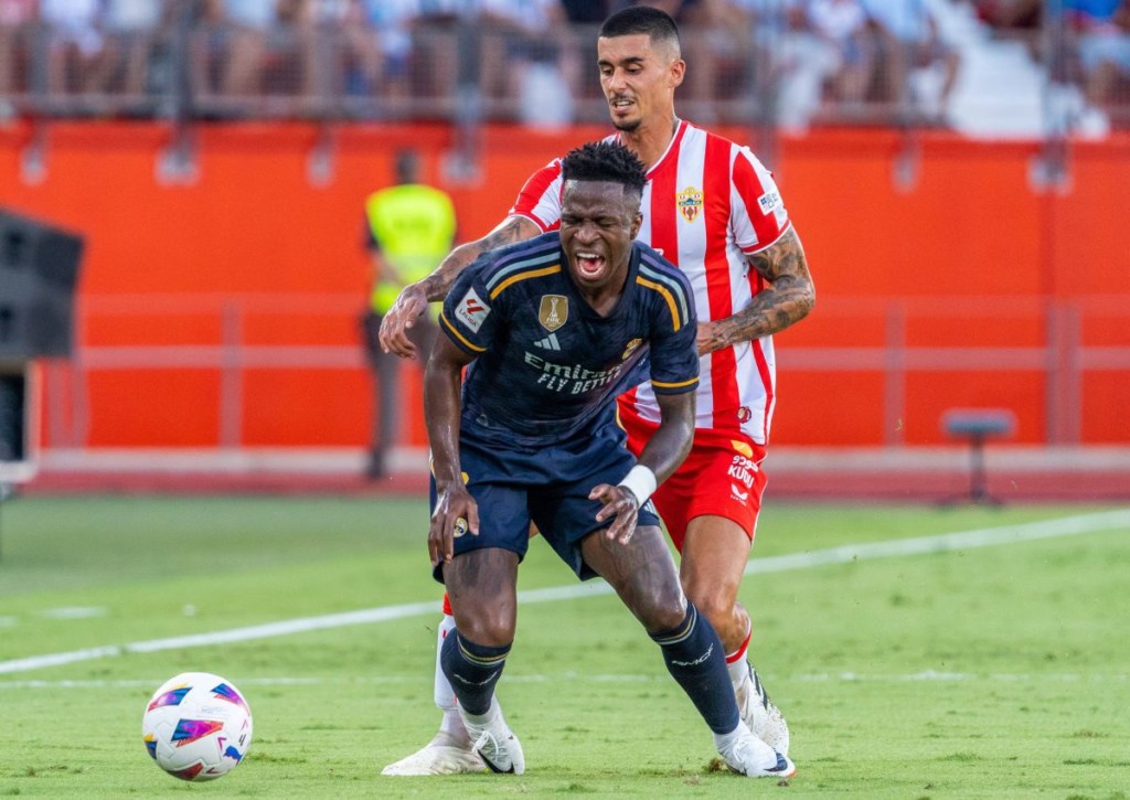 Bleibt Real Madrid (im Bild: Vini Jr.) auch nach dem Spiel bei Celta Vigo verlustpunktfrei?