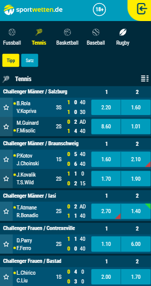 Sportwetten.de Live-Wetten