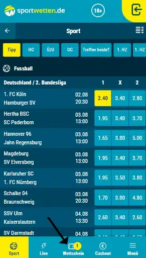 Sportwetten.de Wettschein
