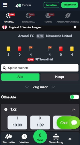 Vierklee Live-Wetten