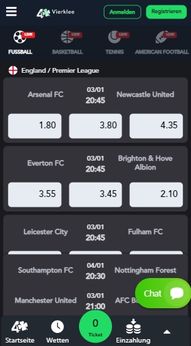 Vierklee Sportwetten
